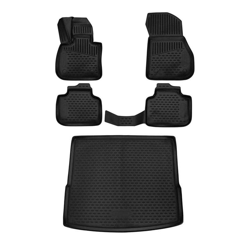 Custom Floor Mats & Cargo Liners for BMW X1 F48 2015-2022 Rubber TPE Black 5Pcs - OMAC USA