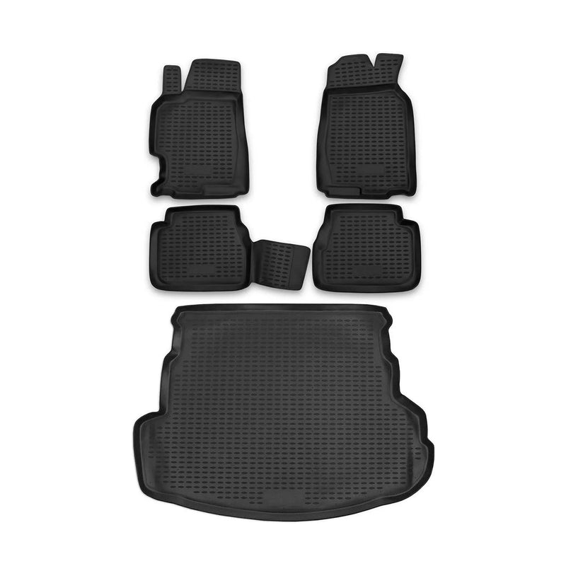 2003-2008 Mazda 6 Floor Mats & Cargo Liner Full Set All Weather Black