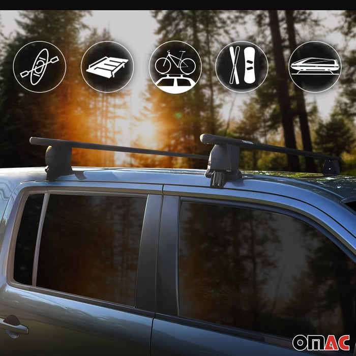 Smooth Top Roof Rack for Mercedes GLC (X253) 2016-2020 Luggage Carrier Black