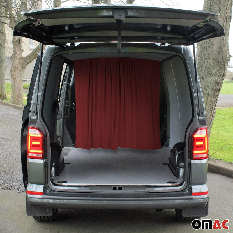 RAM ProMaster Cabin Divider Curtain Privacy Curtains Red 2 Curtains