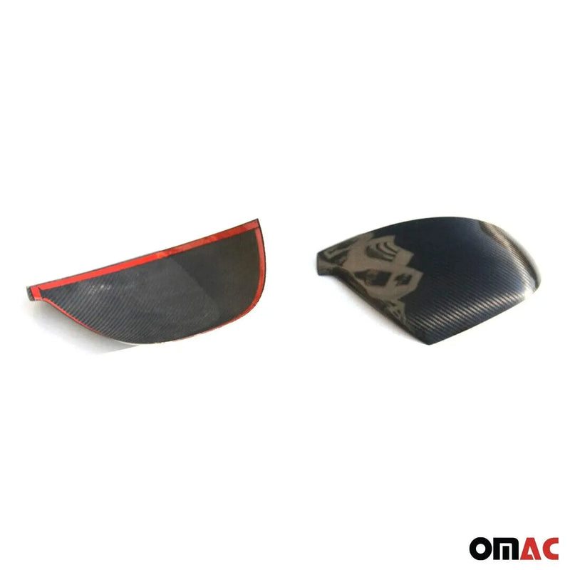 Side Mirror Cover Caps fits VW Amarok 2010-2016 Carbon Fiber Black 2Pcs - OMAC USA