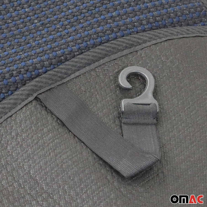 Antiperspirant Front Seat Cover Pads for Jeep Black Dark Blue 2 Pcs