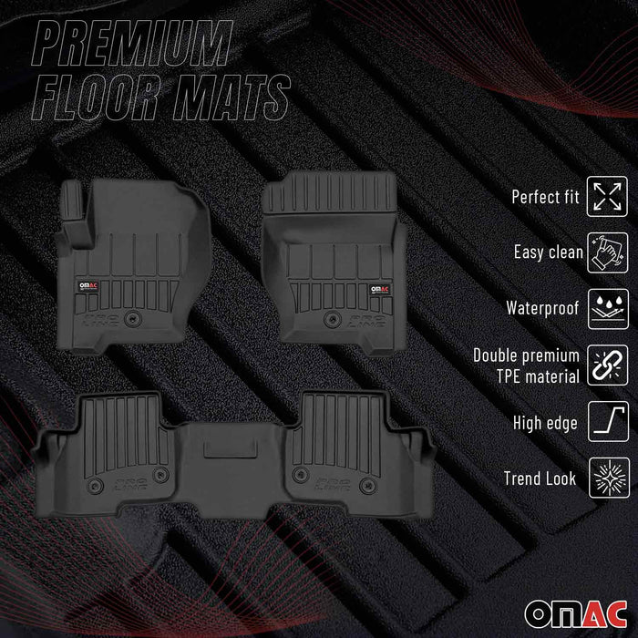 OMAC Premium Floor Mats for Land Rover LR4 2010-2016 All-Weather Heavy Duty
