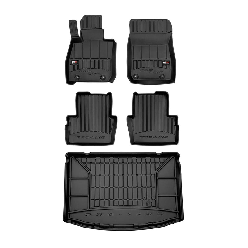 2016-2021 Mazda CX-3 Premium Floor Mats & Cargo Liner Full Set All Weather Heavy Duty Upper Trunk