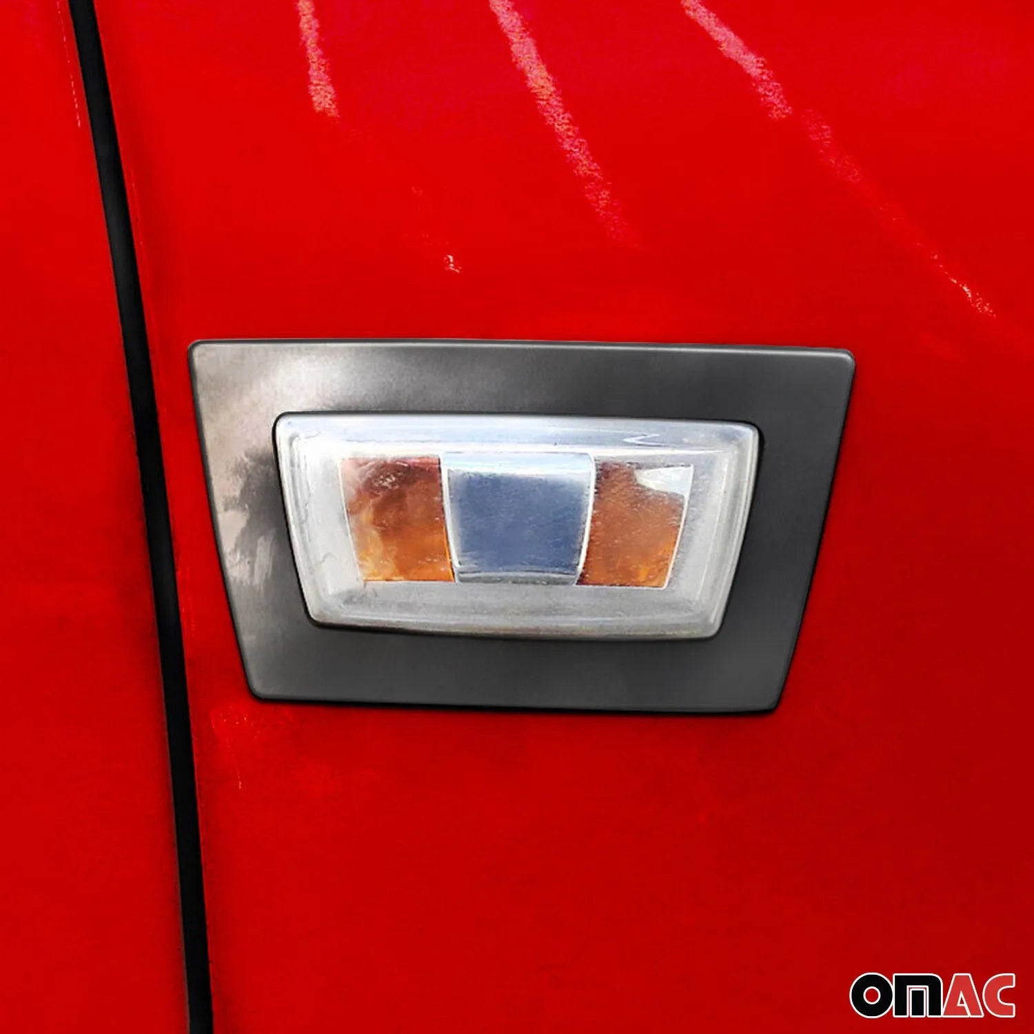 2011-2017 Buick Regal Side Indicator Signal Trim Cover Dark Stainless Steel 2 Pcs